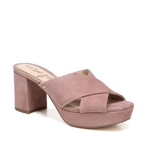 Sam Edelman Jayne Suede Criss Cross Sandals Dusty